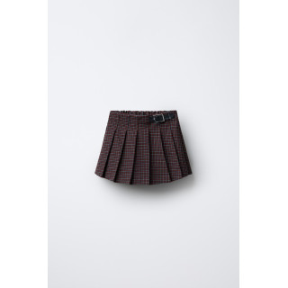 ЮБКА-ШОРТЫ В КЛЕТКУ С ПРЯЖКОЙ