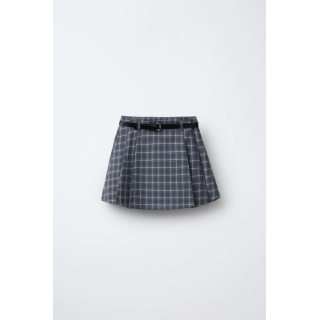 ЮБКА-ШОРТЫ В КЛЕТКУ С РЕМНЕМ