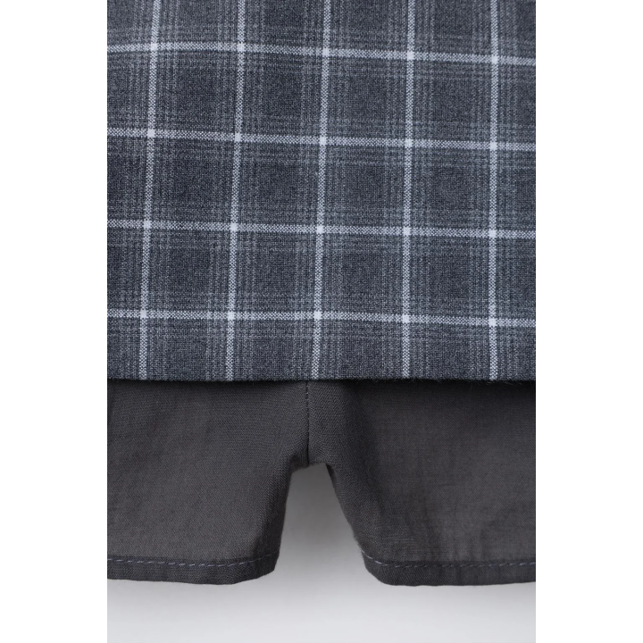 ЮБКА-ШОРТЫ В КЛЕТКУ С РЕМНЕМ