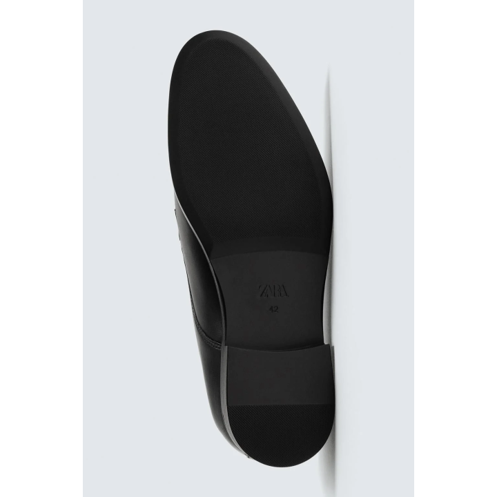 Кожаные туфли с начёсом