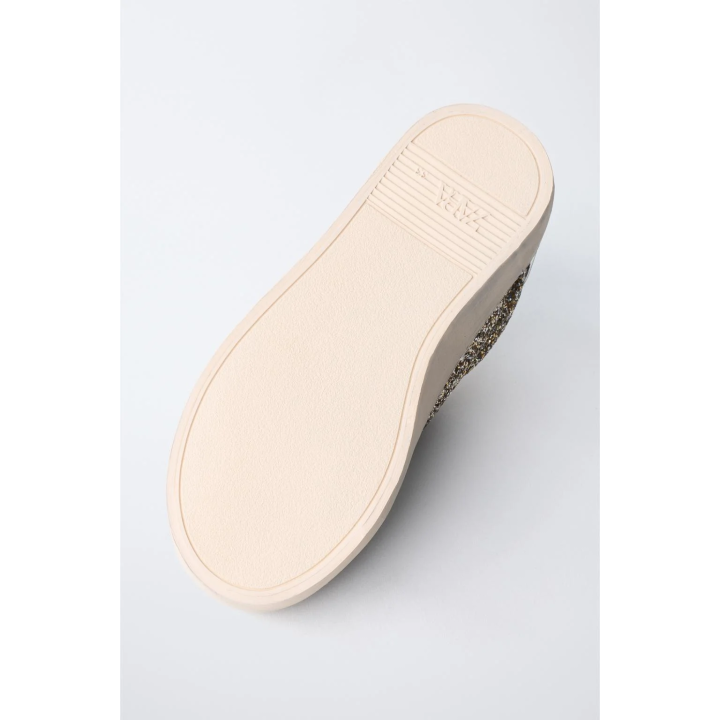 КРОССОВКИ БЛЕСТЯЩИЕ ИЗ ИСКУССТВЕННОЙ ОВЧИНЫ