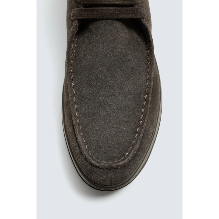 Кожаные туфли с мокасиновым мысом