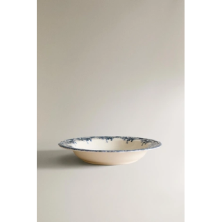 FLORAL EARTHENWARE SOUP PLATE