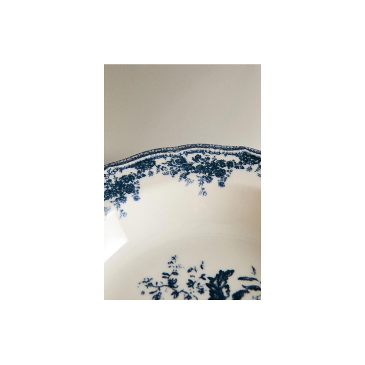 FLORAL EARTHENWARE SOUP PLATE