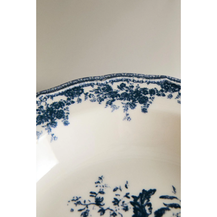 FLORAL EARTHENWARE SOUP PLATE