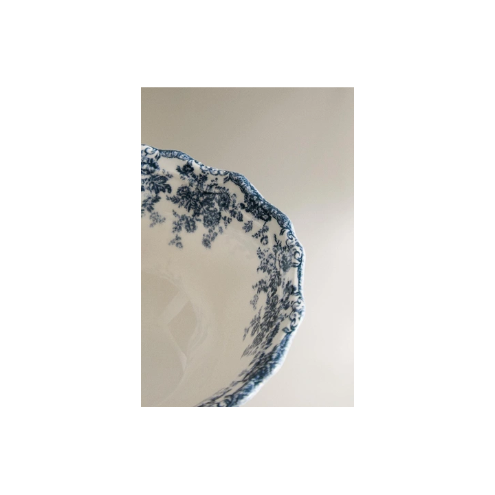 FLORAL EARTHENWARE SNACK BOWL