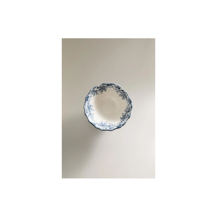 FLORAL EARTHENWARE SNACK BOWL