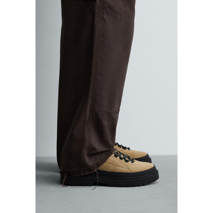 КОЖАНЫЕ ТУФЛИ В КОНТРАСТНОМ ИСПОЛНЕНИИ