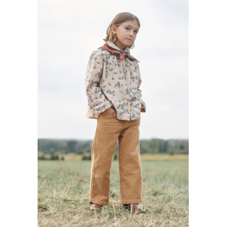 Рубашка из микрокордового хлопка в цветочный принт из ограниченной коллекции