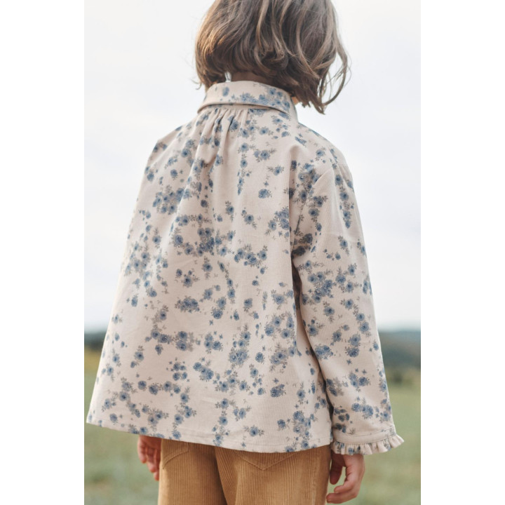 Рубашка из микрокордового хлопка в цветочный принт из ограниченной коллекции