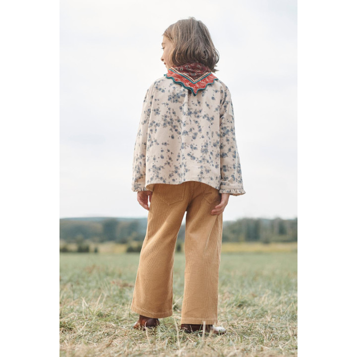 Рубашка из микрокордового хлопка в цветочный принт из ограниченной коллекции