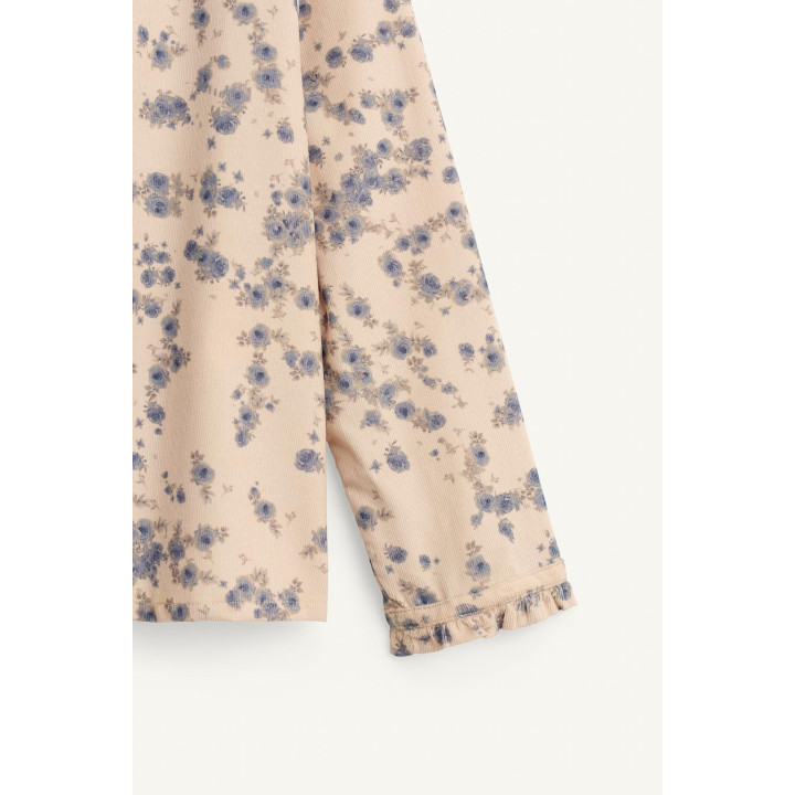 Рубашка из микрокордового хлопка в цветочный принт из ограниченной коллекции