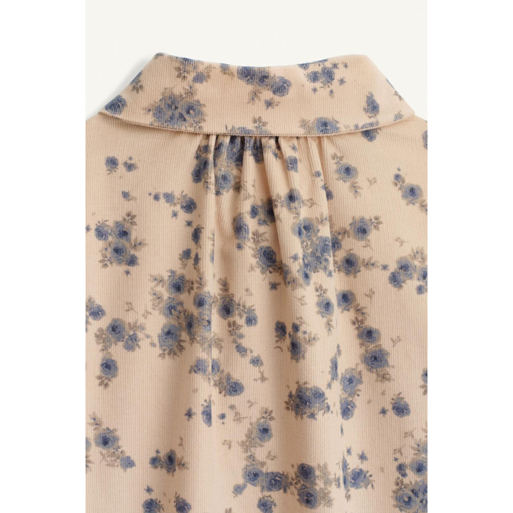 Рубашка из микрокордового хлопка в цветочный принт из ограниченной коллекции