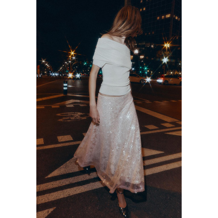 ЮБКА МИДИ С ПАЙЕТКАМИ