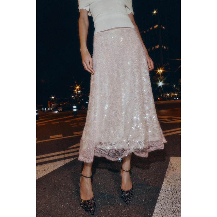 ЮБКА МИДИ С ПАЙЕТКАМИ