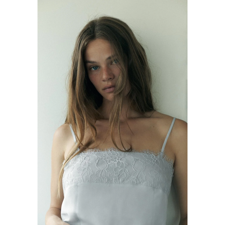 ТОП ИЗ ЖОРЖЕТА С КРУЖЕВОМ