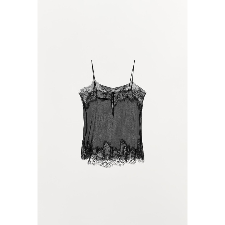 ПЛИССИРОВАННЫЙ КРУЖЕВНОЙ ТОП