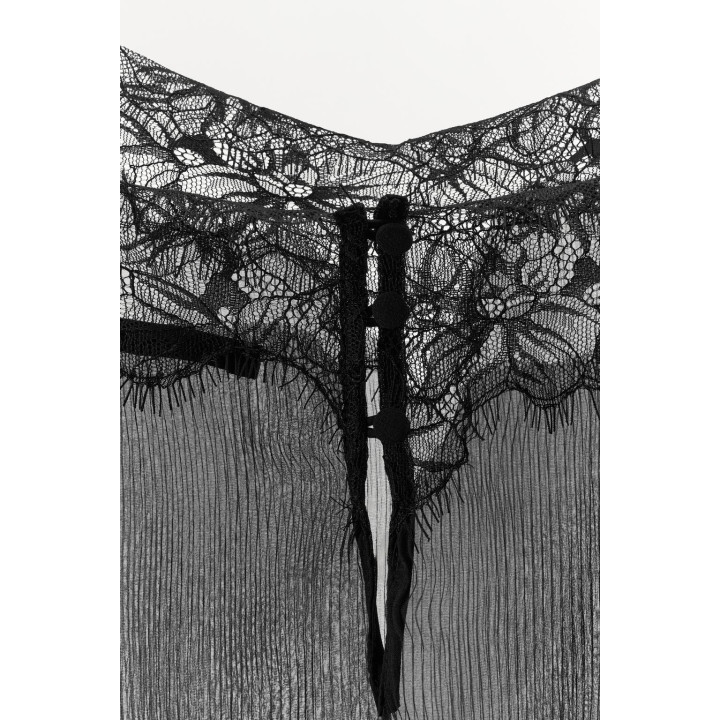 ПЛИССИРОВАННЫЙ КРУЖЕВНОЙ ТОП