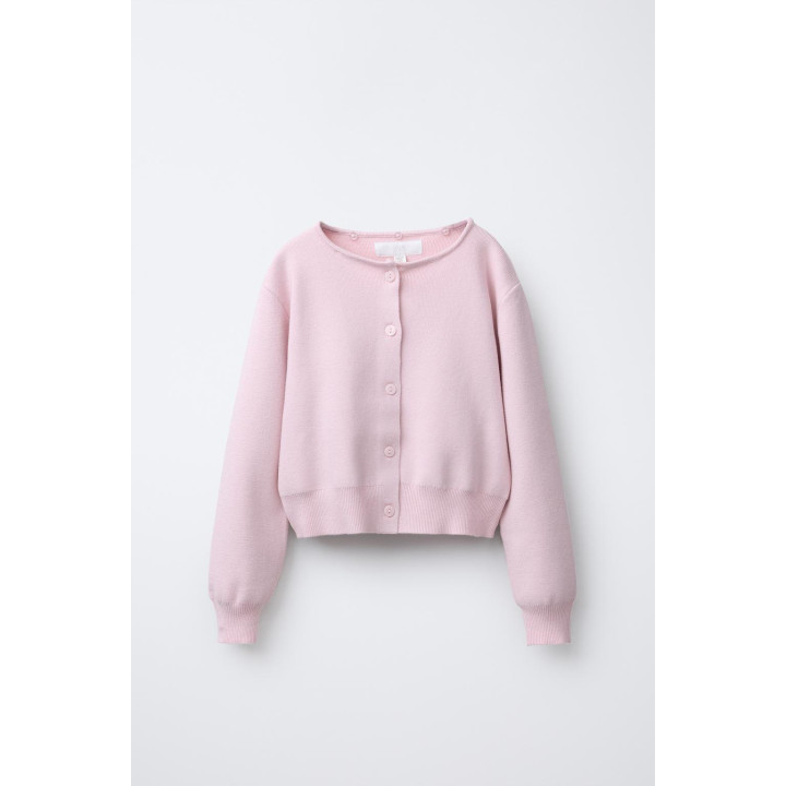 ТРИКОТАЖНЫЙ КАРДИГАН СО СЪЕМНЫМ ВОРОТНИКОМ ИЗ ИСКУССТВЕННОГО МЕХА