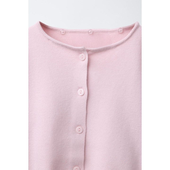 ТРИКОТАЖНЫЙ КАРДИГАН СО СЪЕМНЫМ ВОРОТНИКОМ ИЗ ИСКУССТВЕННОГО МЕХА