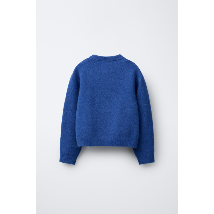 ДЖЕМПЕР ВЯЗАНЫЙ ЦВЕТЫ И ПАЙЕТКИ