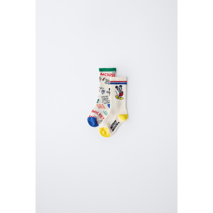 Набор из двух пар длинных носков с принтом mickey mouse © disney