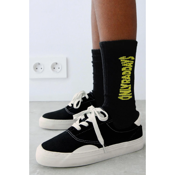 Набор из 2-х длинных носков с текстовым принтом