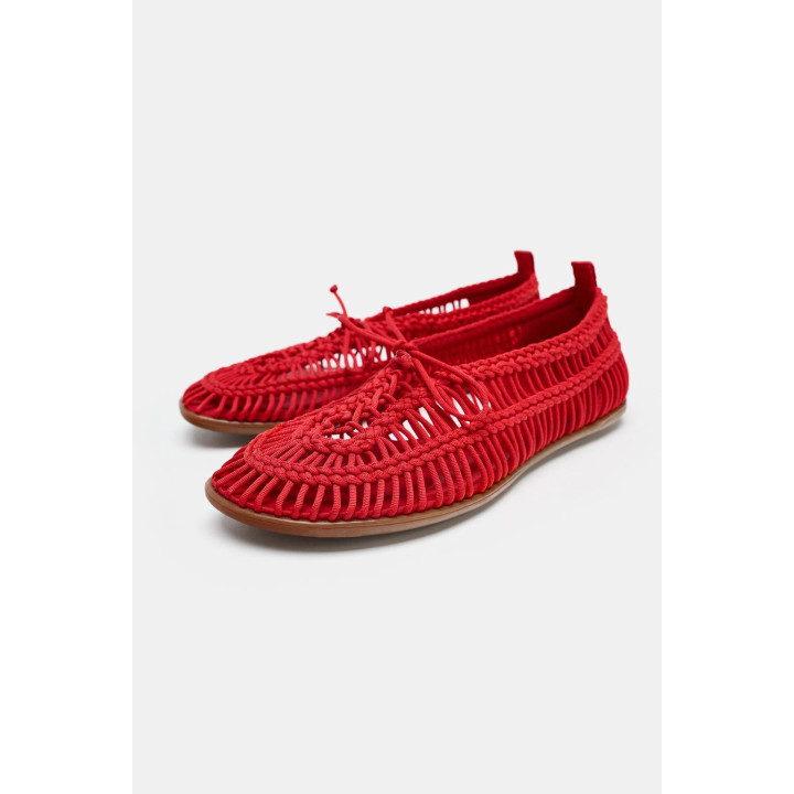 ПЛЕТЕНЫЕ ТУФЛИ НА ШНУРОВКЕ