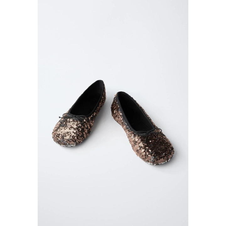 Туфли балетки с пайетками