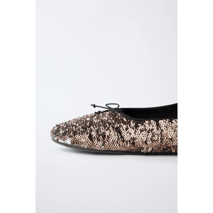 Туфли балетки с пайетками