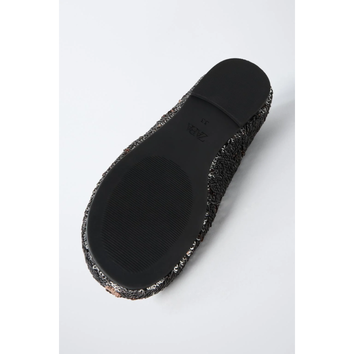 Туфли балетки с пайетками