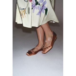 АТЛАСНЫЕ БАЛЕТКИ С БАНТИКОМ