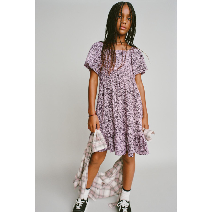 ПЛАТЬЕ С ТЕКСТУРНЫМ АНИМАЛИСТИЧЕСКИМ ПРИНТОМ