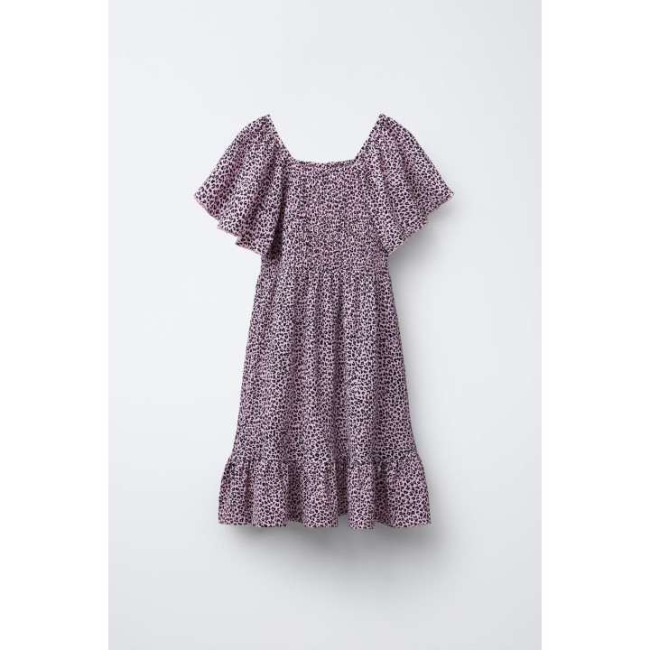 ПЛАТЬЕ С ТЕКСТУРНЫМ АНИМАЛИСТИЧЕСКИМ ПРИНТОМ