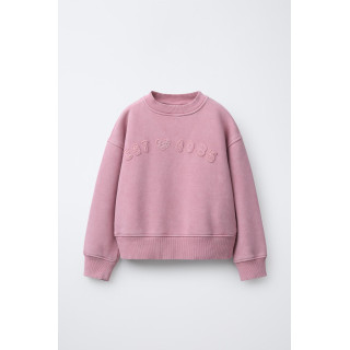 ТОЛСТОВКА С НАШИВКАМИ И ВЫСТИРАННЫМ ЭФФЕКТОМ