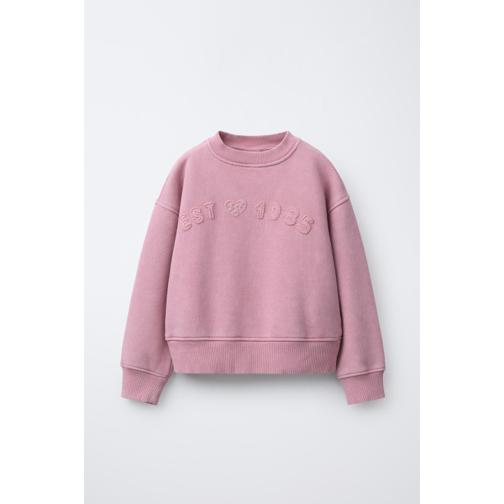 ТОЛСТОВКА С НАШИВКАМИ И ВЫСТИРАННЫМ ЭФФЕКТОМ