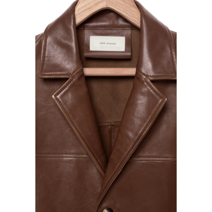 БЛЕЙЗЕР RELAXED FIT ИЗ КОЖИ