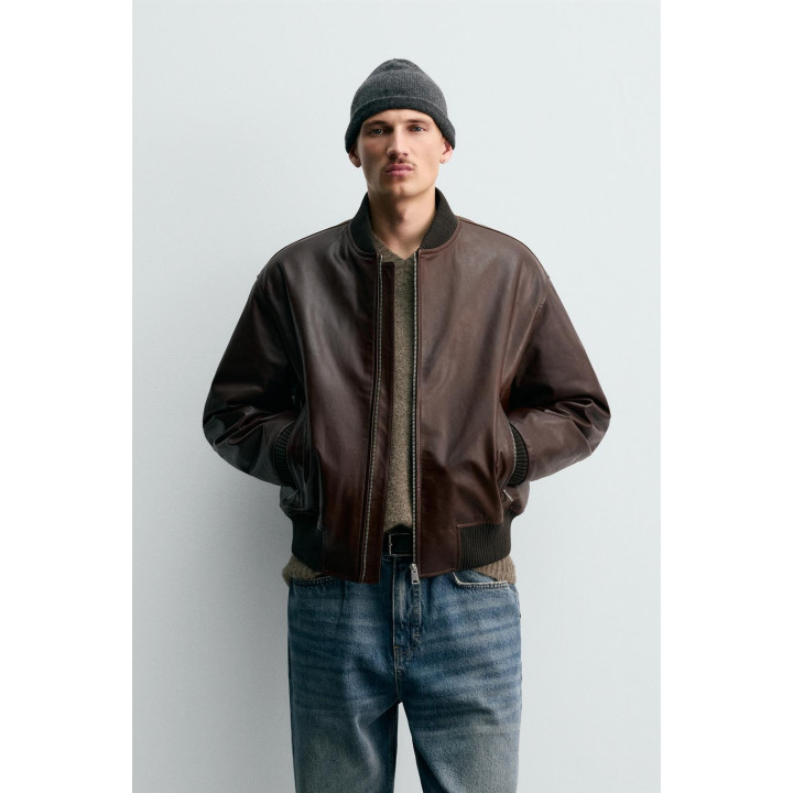 БОМБЕР ИЗ ВОЩЕНОЙ КОЖИ