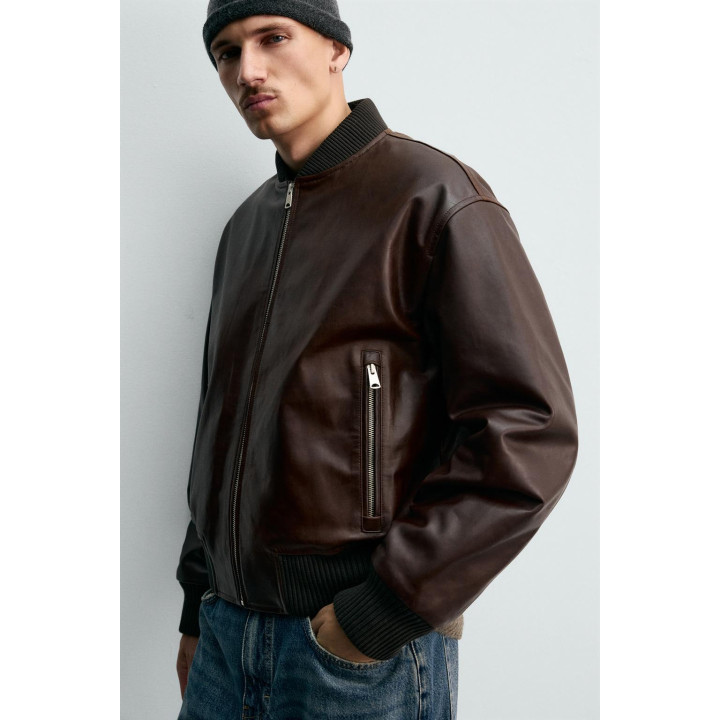 БОМБЕР ИЗ ВОЩЕНОЙ КОЖИ