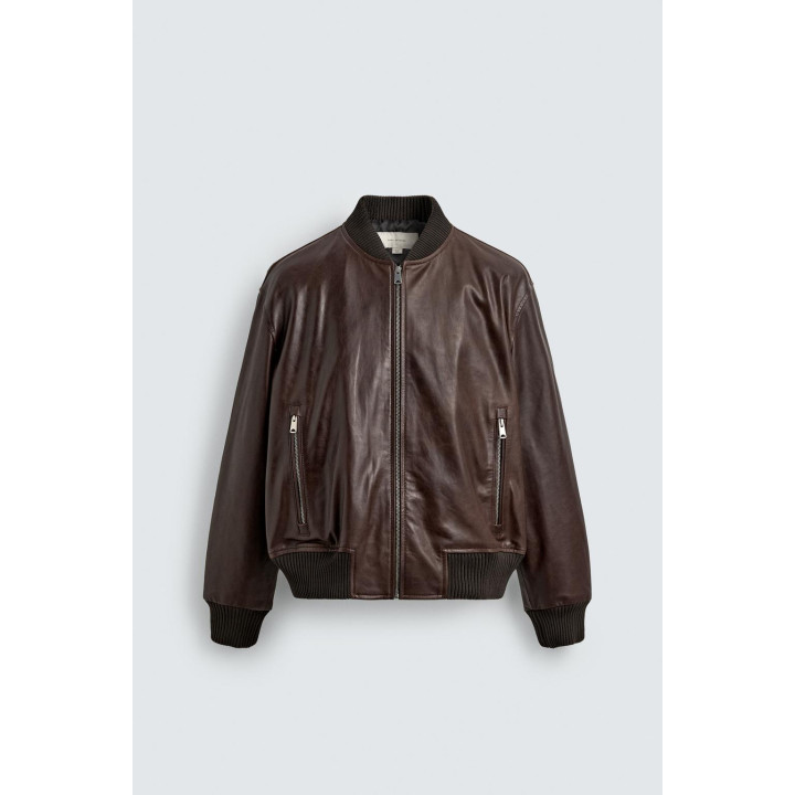 БОМБЕР ИЗ ВОЩЕНОЙ КОЖИ