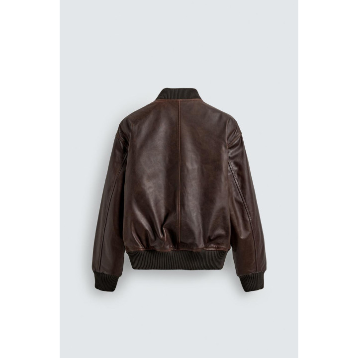 БОМБЕР ИЗ ВОЩЕНОЙ КОЖИ