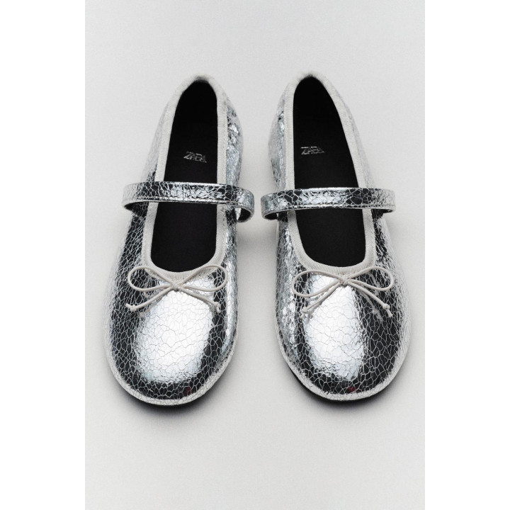 БАЛЕТКИ С МЕТАЛЛИЧЕСКИМ БЛЕСКОМ