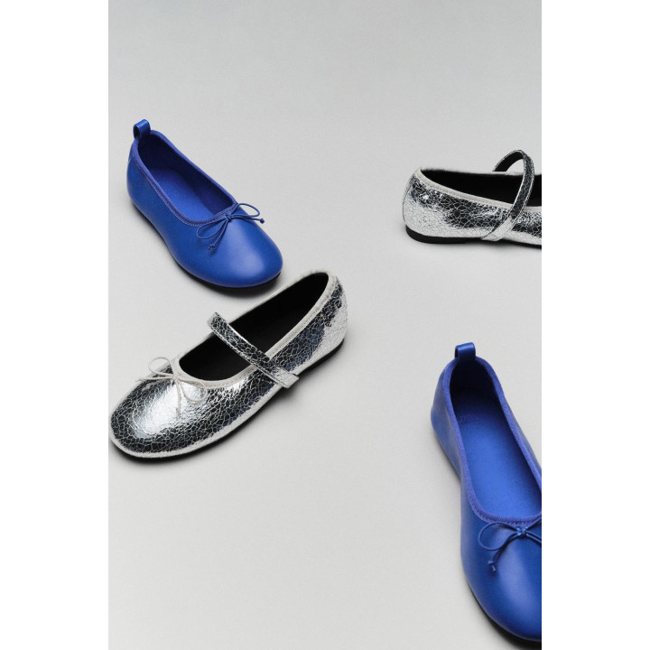 БАЛЕТКИ С МЕТАЛЛИЧЕСКИМ БЛЕСКОМ