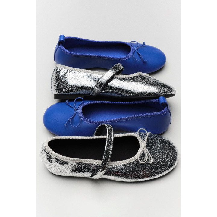 БАЛЕТКИ С МЕТАЛЛИЧЕСКИМ БЛЕСКОМ