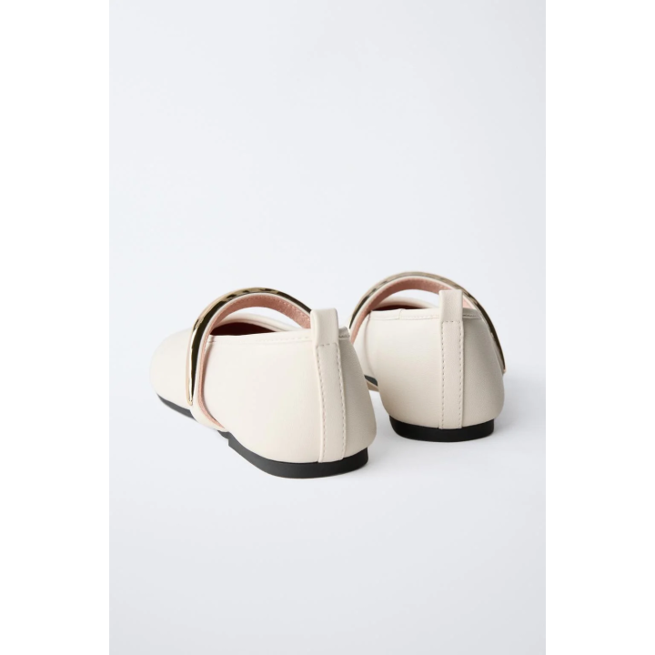 БАЛЕТКИ С МЕТАЛЛИЧЕСКИМ РЕМЕШКОМ