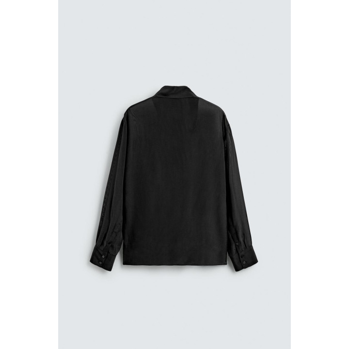 ПОЛУПРОЗРАЧНАЯ РУБАШКА С ЗАВЯЗКАМИ