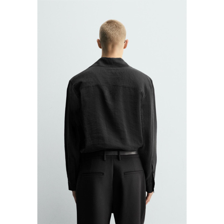 РУБАШКА СТРУЯЩЕГОСЯ ПОКРОЯ С БАНДАНОЙ