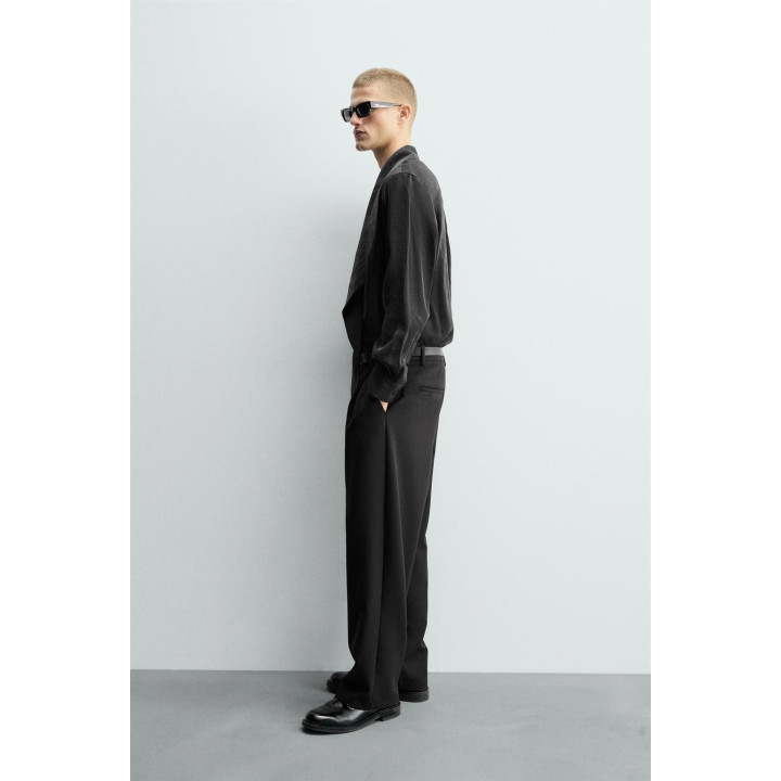 РУБАШКА СТРУЯЩЕГОСЯ ПОКРОЯ С БАНДАНОЙ