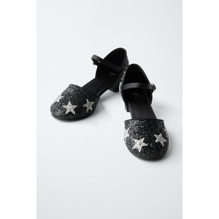 ТУФЛИ НА КАБЛУКЕ С БЛЕСТКАМИ И ЗВЕЗДАМИ