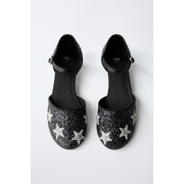 ТУФЛИ НА КАБЛУКЕ С БЛЕСТКАМИ И ЗВЕЗДАМИ